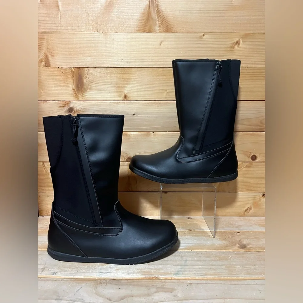 New BillyFootwear Dual Zipper High Rain Boots - Black - Multiple sizes - Picture 7 of 13